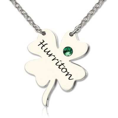 Clover Good Luck Charms Shamrocks Necklace Sterling Silver - Name My Jewelry ™