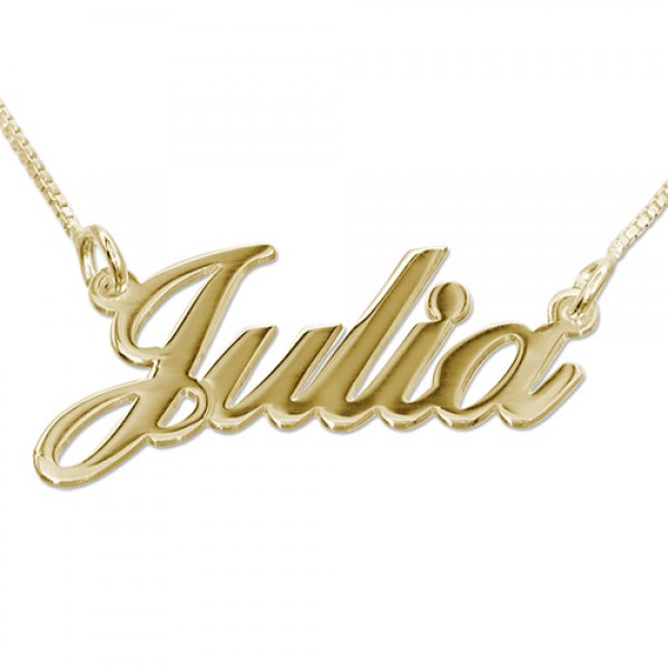 18ct Gold Double Thickness Classic Name Necklace - Name My Jewelry ™