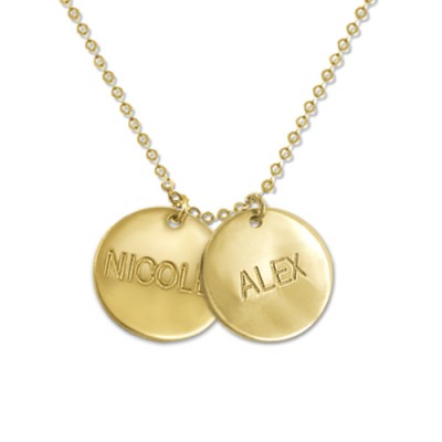 18ct Gold Mum Jewelry - Multi Disc Necklace - Name My Jewelry ™