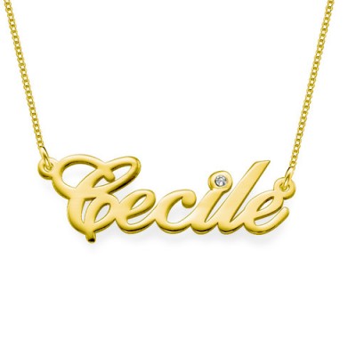 18ct Gold and Diamond Name Necklace - Name My Jewelry ™