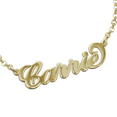 18ct Gold-Plated Silver "Carrie" Name Bracelet/Anklet - Name My Jewelry ™
