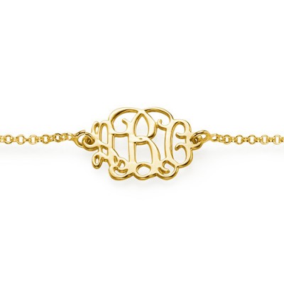18ct Gold Plated Silver Monogram Bracelet/Anklet - Name My Jewelry ™