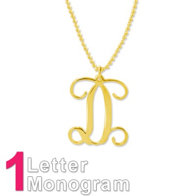 18ct Gold Plated Sterling Silver Initials Necklace - Name My Jewelry ™