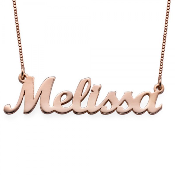 18ct Rose Gold Plated Script Name Necklace - Name My Jewelry ™