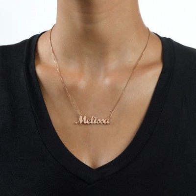 18ct Rose Gold Plated Script Name Necklace - Name My Jewelry ™