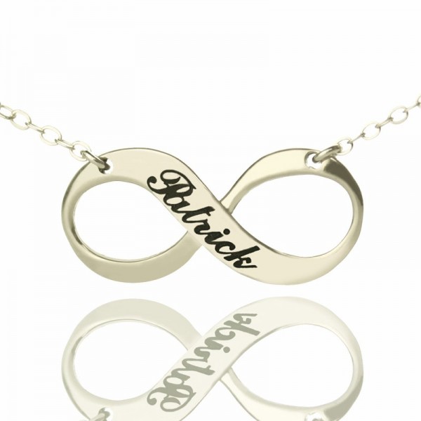 Engraved Name Infinity Necklace Sterling Silver - Name My Jewelry ™