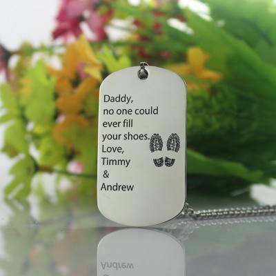 Father' Day Gift Dog Tag Name Necklace - Name My Jewelry ™