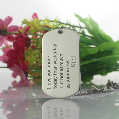 Love Song Dog Tag Name Necklace - Name My Jewelry ™