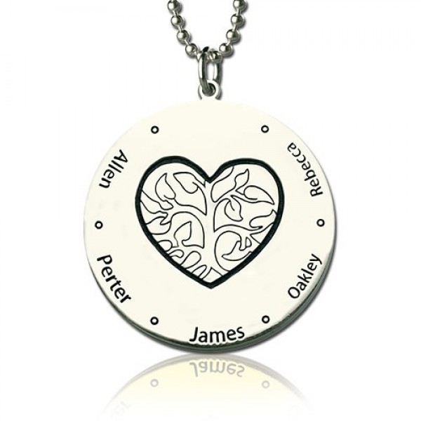 Family Tree Jewelry Necklace Engraved Names - Name My Jewelry ™