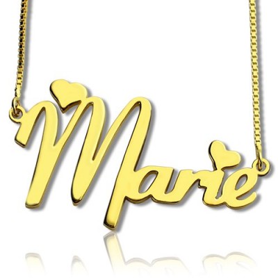 personalized Nameplate Necklace for Girls 18ct Gold Plated - Name My Jewelry ™