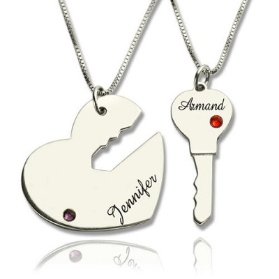 Key to My Heart Name Pendant Set For Couple - Name My Jewelry ™