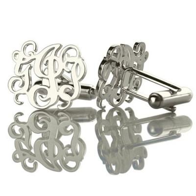 personalized Cufflinks with Monogram Sterling Silver - Name My Jewelry ™