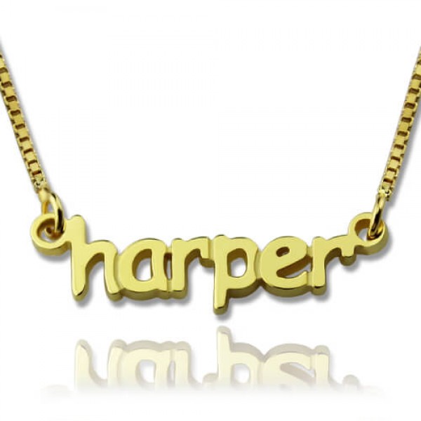 personalized Mini Name Necklace 18ct Gold Plated - Name My Jewelry ™