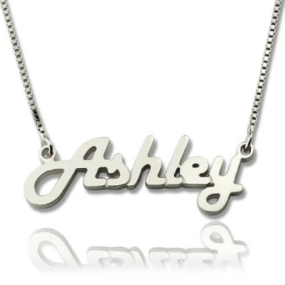 Sterling Silver Retro Name Necklace - Name My Jewelry ™