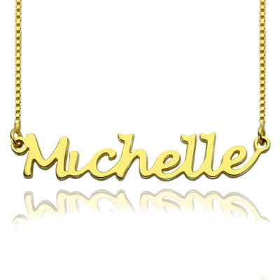 HandWriting Name Necklace 18ct Gold Plate - Name My Jewelry ™