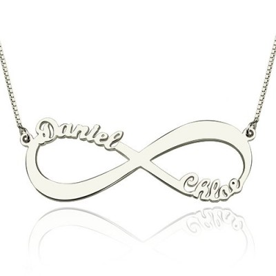 personalized Infinity Symbol Necklace Double Name - Name My Jewelry ™