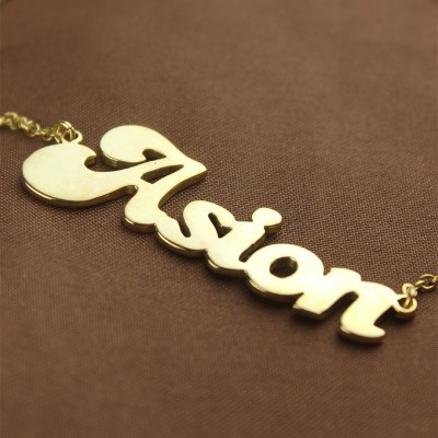 personalized 18ct Gold Plated BANANA Font Style Name Necklace - Name My Jewelry ™