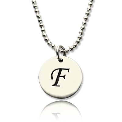 personalized Initial Discs Necklace Silver - Name My Jewelry ™