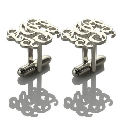 personalized Cufflinks with Monogram Sterling Silver - Name My Jewelry ™