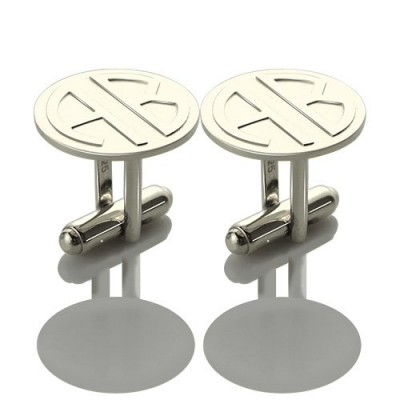 Cufflinks for Men Block Monogrammed Sterling Silver - Name My Jewelry ™