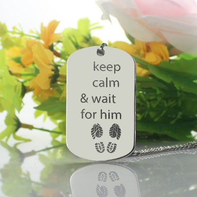 personalized Cute His and Hers Dog Tag Necklaces Sterling Silver - Name My Jewelry ™