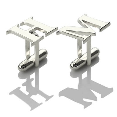 Best Designer Cufflinks with Initial Sterling Silver - Name My Jewelry ™