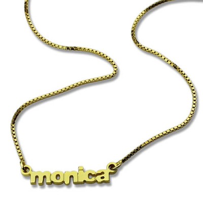 personalized Small Lowercase Name Necklace in 18ct Gold Plated - Name My Jewelry ™