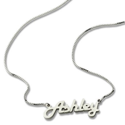 Sterling Silver Retro Name Necklace - Name My Jewelry ™