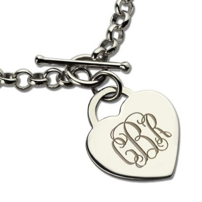 personalized Monogram Charm Bracelet For Her Silver - Name My Jewelry ™