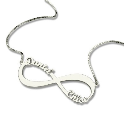 personalized Infinity Symbol Necklace Double Name - Name My Jewelry ™