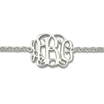Sterling Silver Monogram Bracelet - Name My Jewelry ™