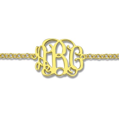 18ct Gold Plated Monogram Bracelet - Name My Jewelry ™