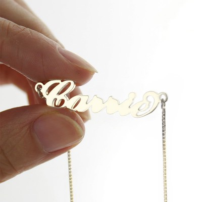 personalized Carrie Name Necklace Silver - Box Chain - Name My Jewelry ™