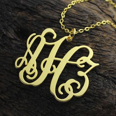 Taylor Swift Monogram Necklace 18ct Gold Plated - Name My Jewelry ™