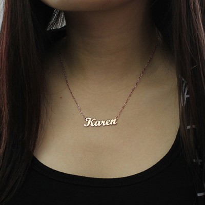18ct Rose Gold Plated Karen Style Name Necklace - Name My Jewelry ™