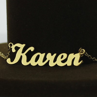 18ct Gold Plated Karen Style Name Necklace - Name My Jewelry ™