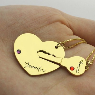 Key to My Heart Couple Name Pendant Necklaces Gold - Name My Jewelry ™