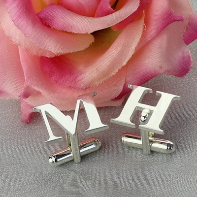 Best Designer Cufflinks with Initial Sterling Silver - Name My Jewelry ™