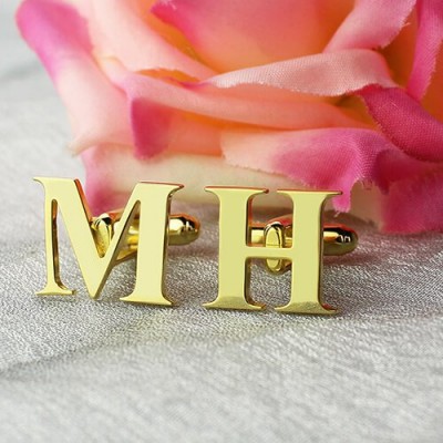 Best Initial Cufflinks 18ct Gold Plated - Name My Jewelry ™