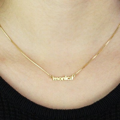 personalized Small Lowercase Name Necklace in 18ct Gold Plated - Name My Jewelry ™