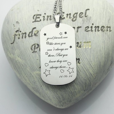 Best Friends Gift Dog Tag Name Necklace - Name My Jewelry ™