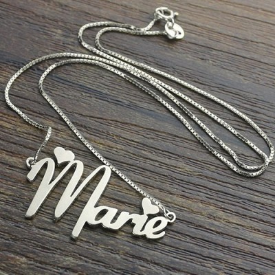personalized Cute Name Necklace Sterling Silver - Name My Jewelry ™