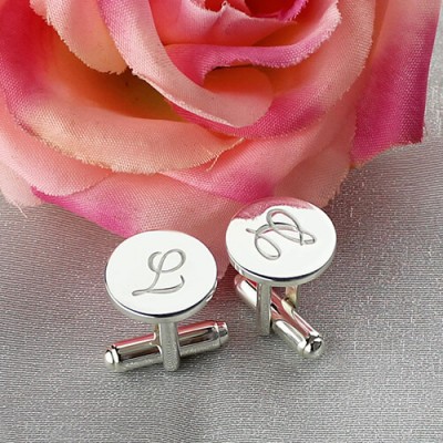 Cool Initial Cuff links Sterling Silver - Name My Jewelry ™