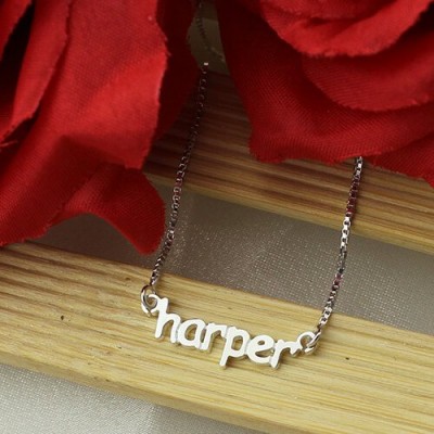 personalized Mini Name Letter Necklace Sterling Silver - Name My Jewelry ™