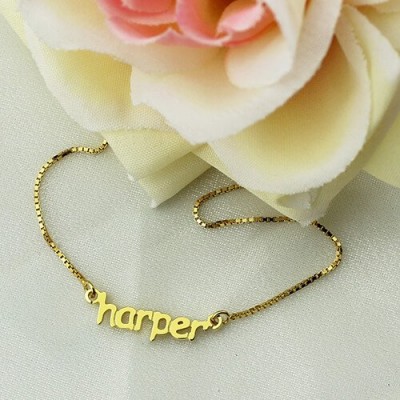 personalized Mini Name Necklace 18ct Gold Plated - Name My Jewelry ™