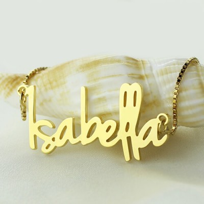 Small Name Necklace For Women in 18ct Gold Plated - Name My Jewelry ™