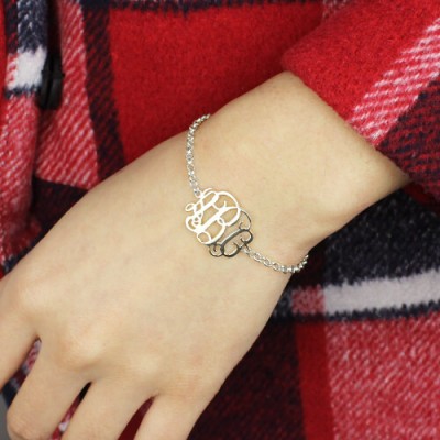 Sterling Silver Monogram Bracelet - Name My Jewelry ™