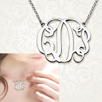 personalized Taylor Swift Monogram Necklace Sterling Silver - Name My Jewelry ™