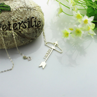 Silver Arrow Cross Name Necklaces Pendant Necklace - Name My Jewelry ™