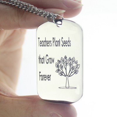 Man's Dog Tag Tree Name Necklace - Name My Jewelry ™